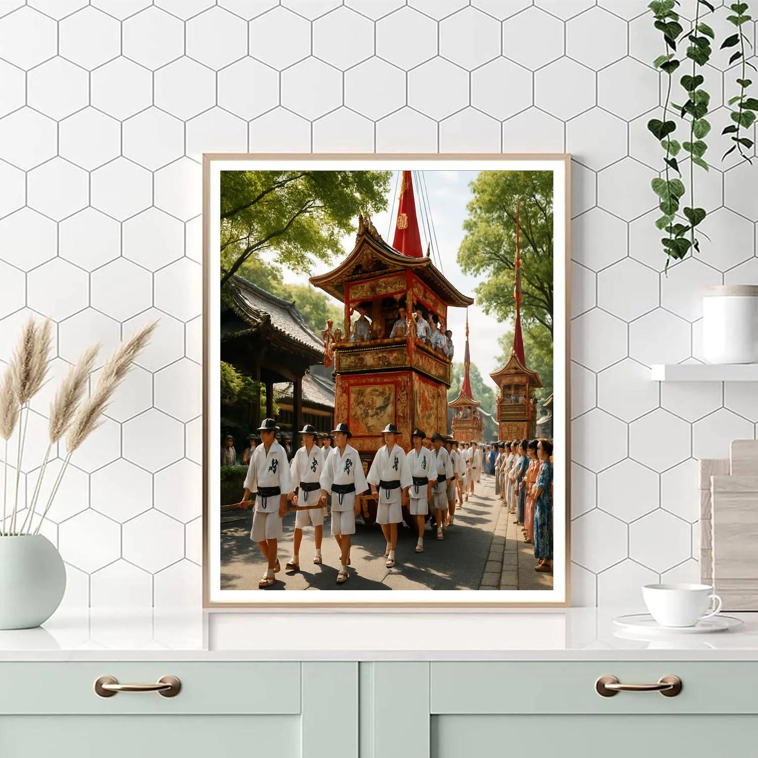 Gion Matsuri Festival Procession Kyoto paint by number