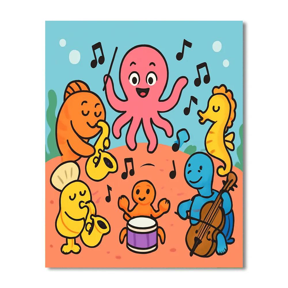 Rainbow Reef Orchestra Painting by numbers kit
