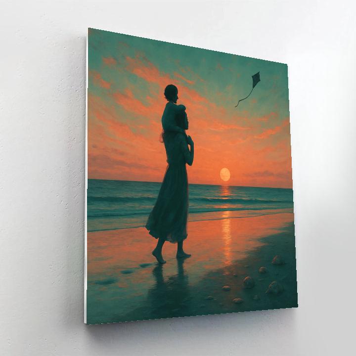 Sunset Seaside Walk DIY paint by numbers