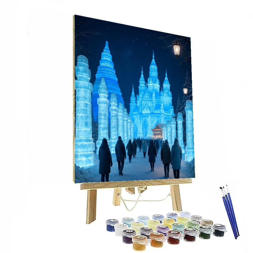 Harbin Ice And Snow Festival Night Paint by numbers kits