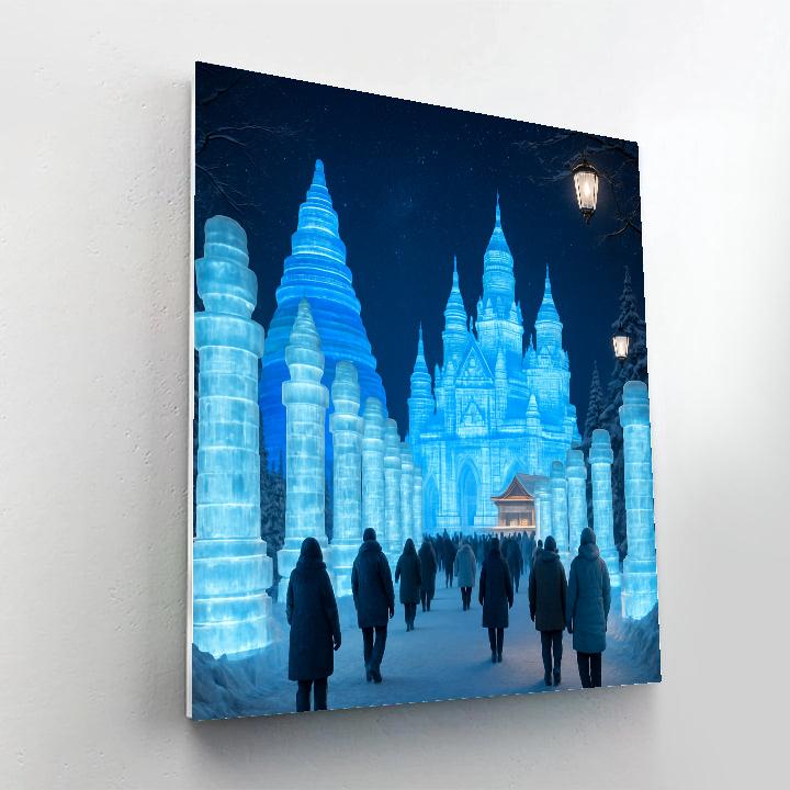 Harbin Ice And Snow Festival Night Paint by numbers kits