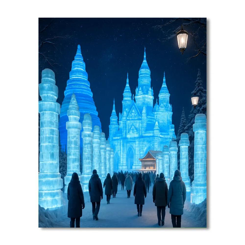 Harbin Ice And Snow Festival Night Paint by numbers kits