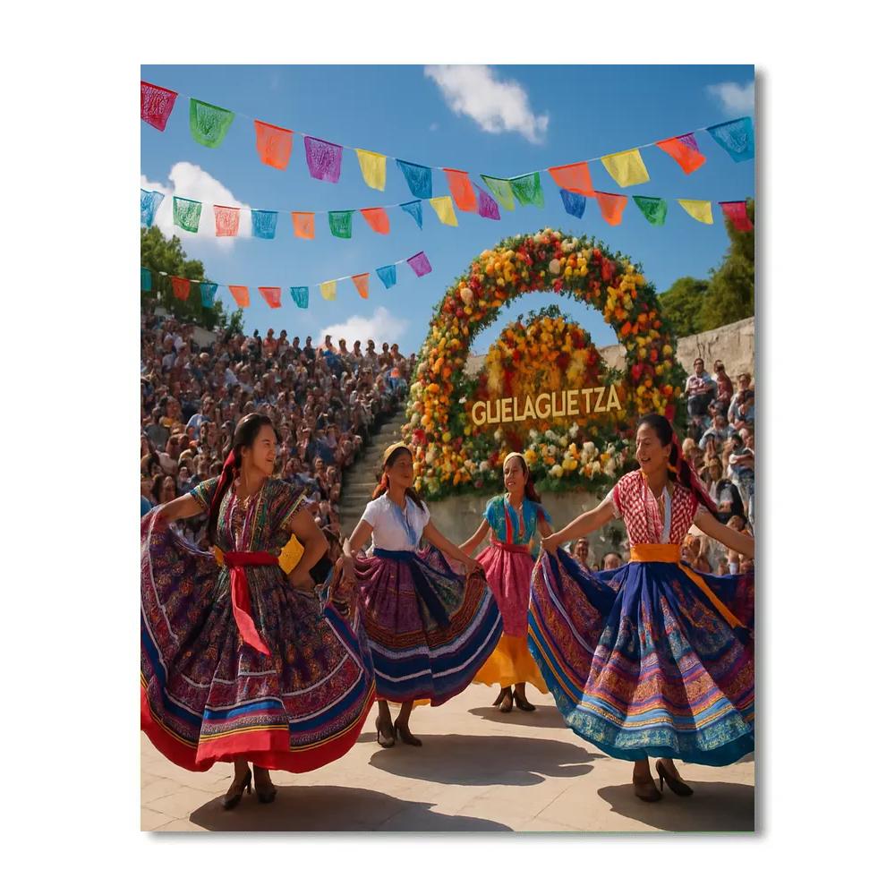 Oaxaca Guelaguetza Dance Paint by numbers art