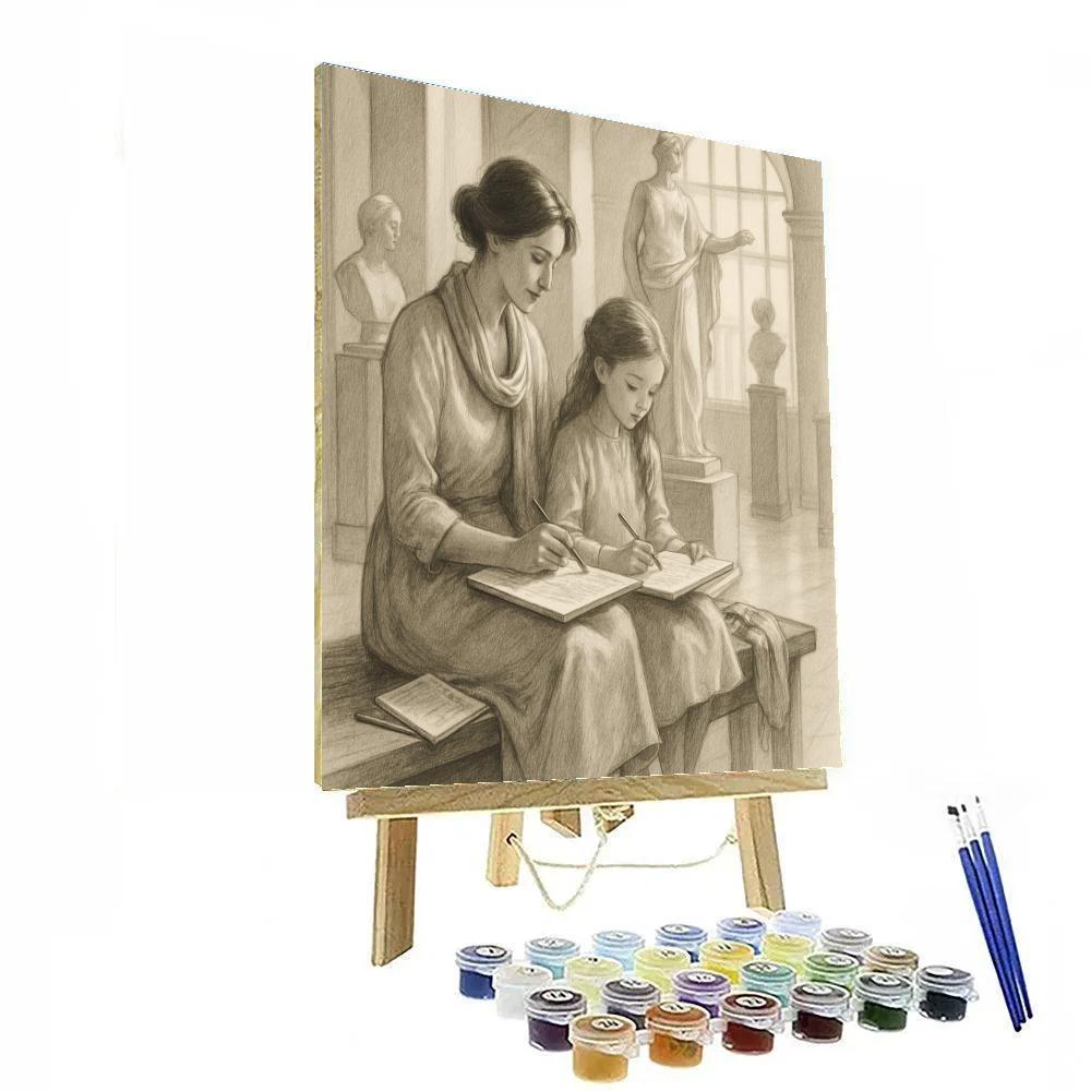 Sketching At The Museum painting number kit