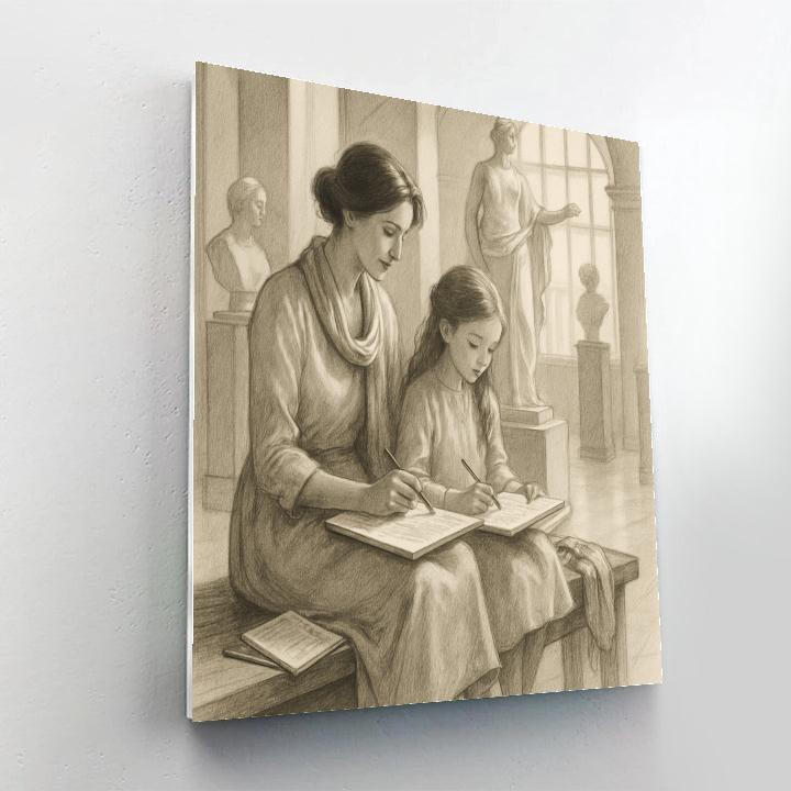 Sketching At The Museum painting number kit