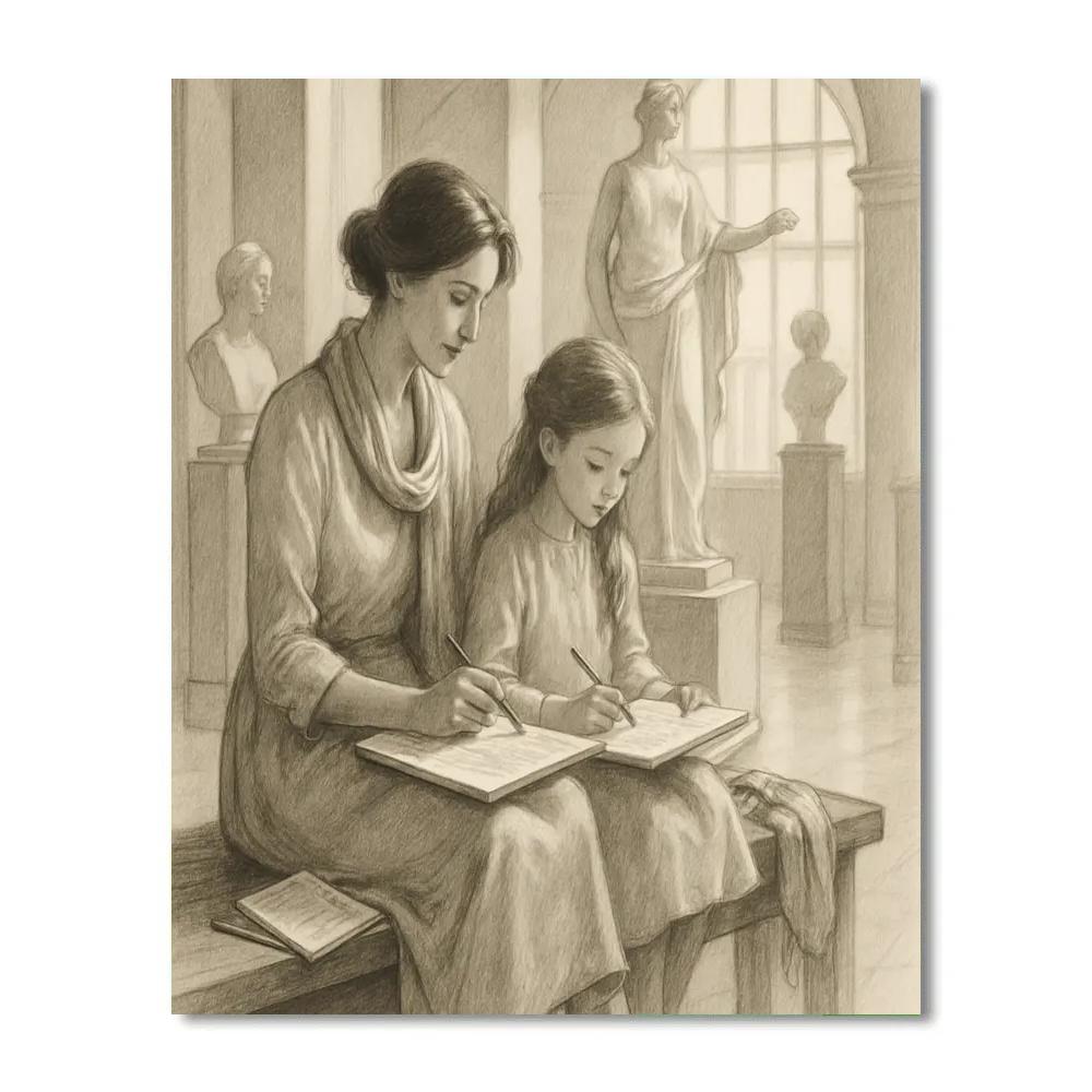 Sketching At The Museum painting number kit