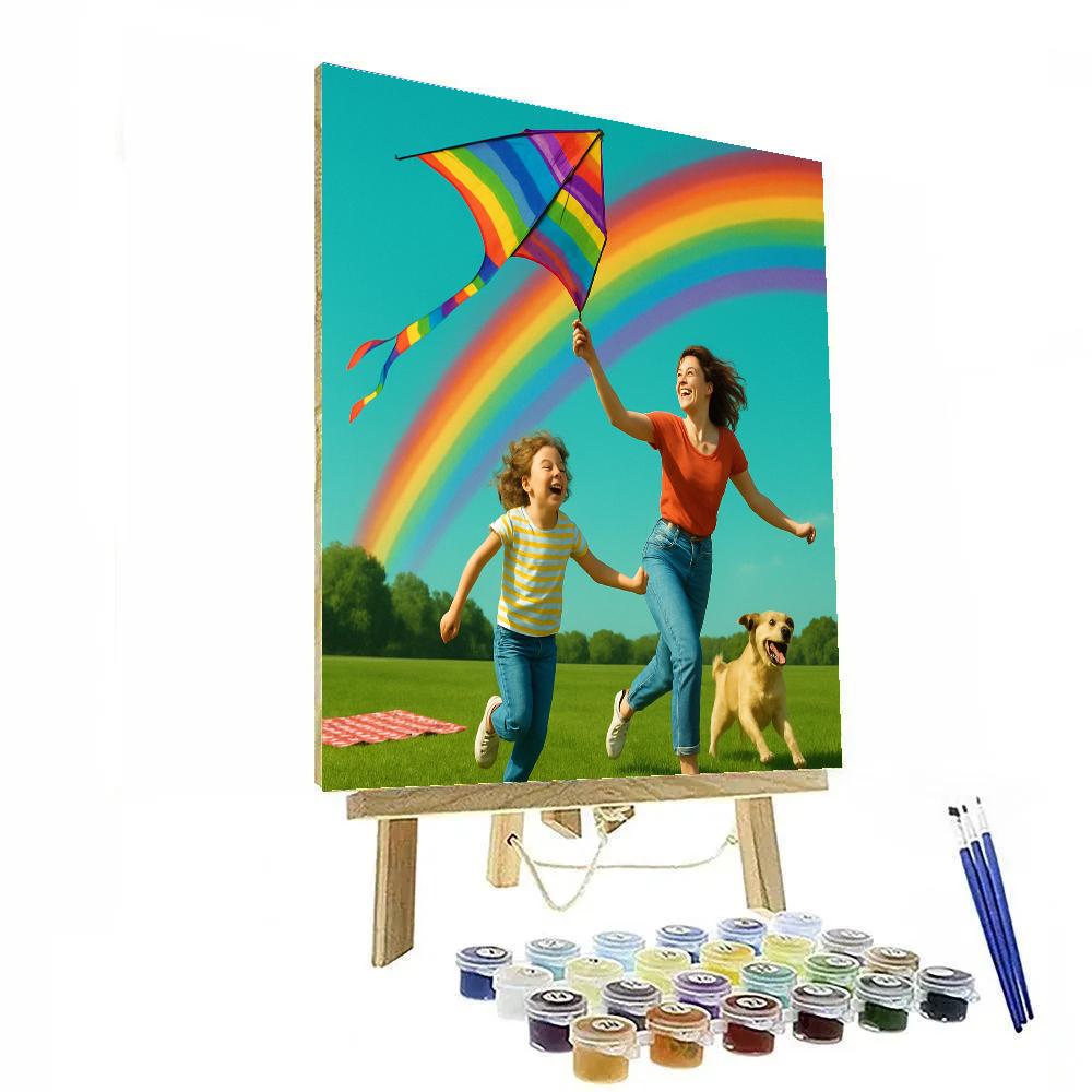 Rainbow Kite Flight paint by numbers