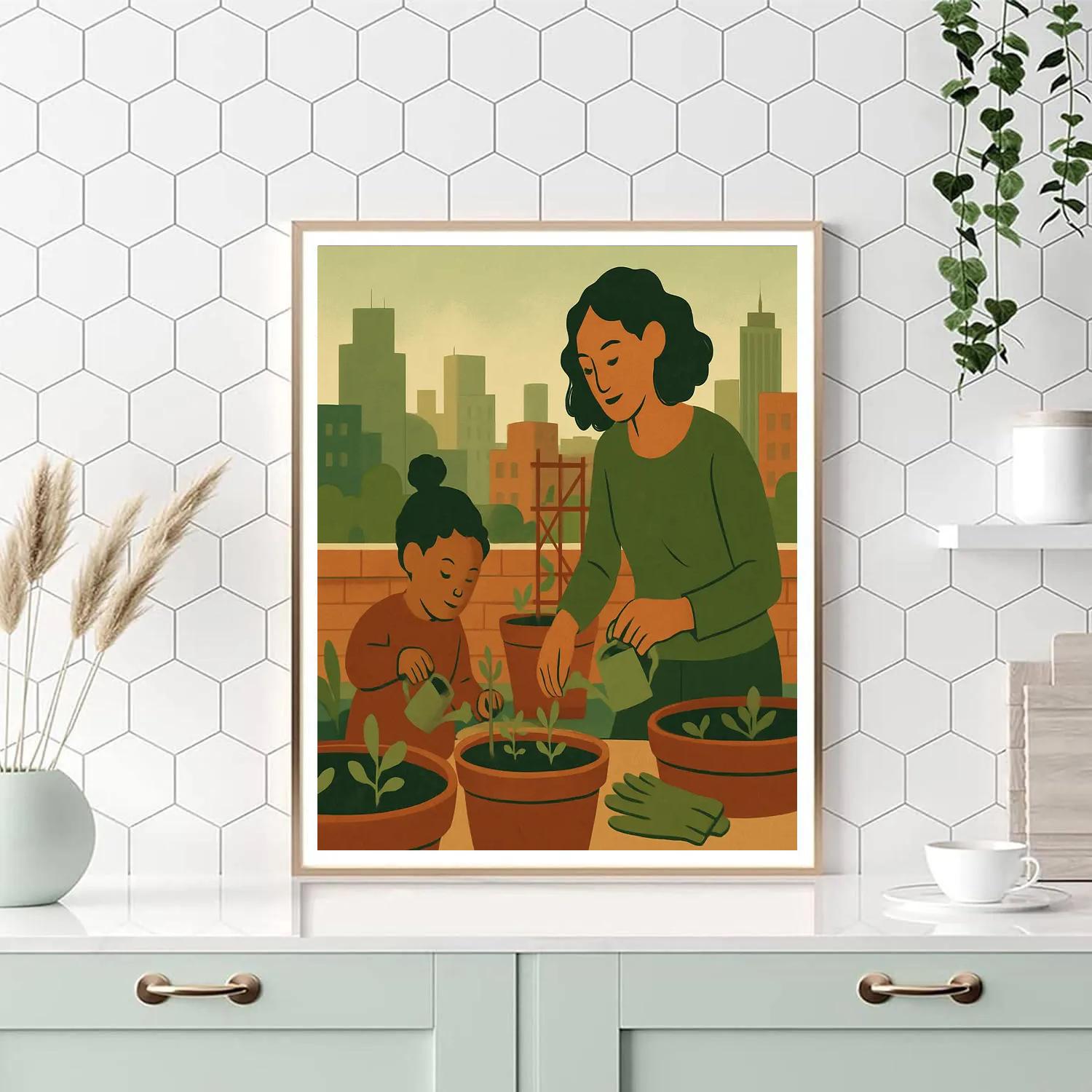 City Rooftop Garden Play paint by numbers