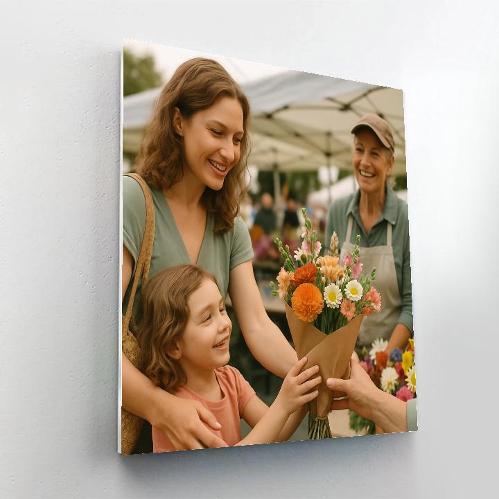 Farm Market Flower Choosing paint by color