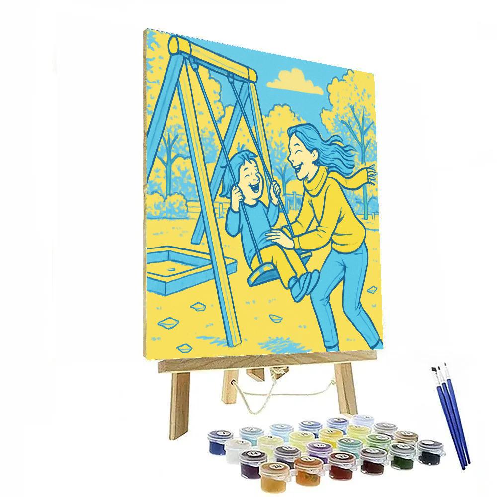 Swing Set Laughter paint by numbers