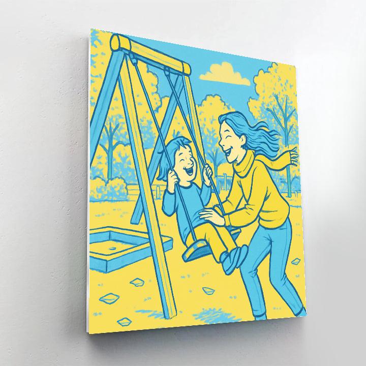 Swing Set Laughter paint by numbers