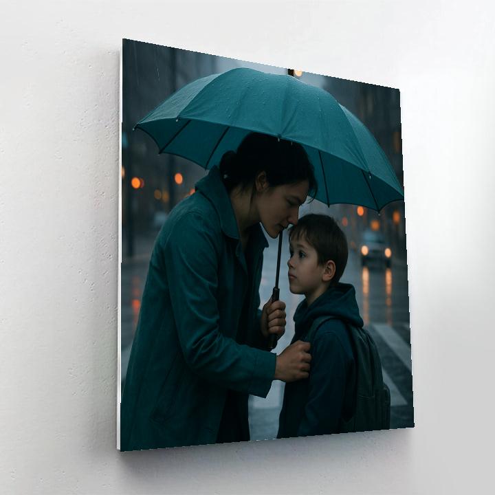 Umbrella Sharing Commute paint by number