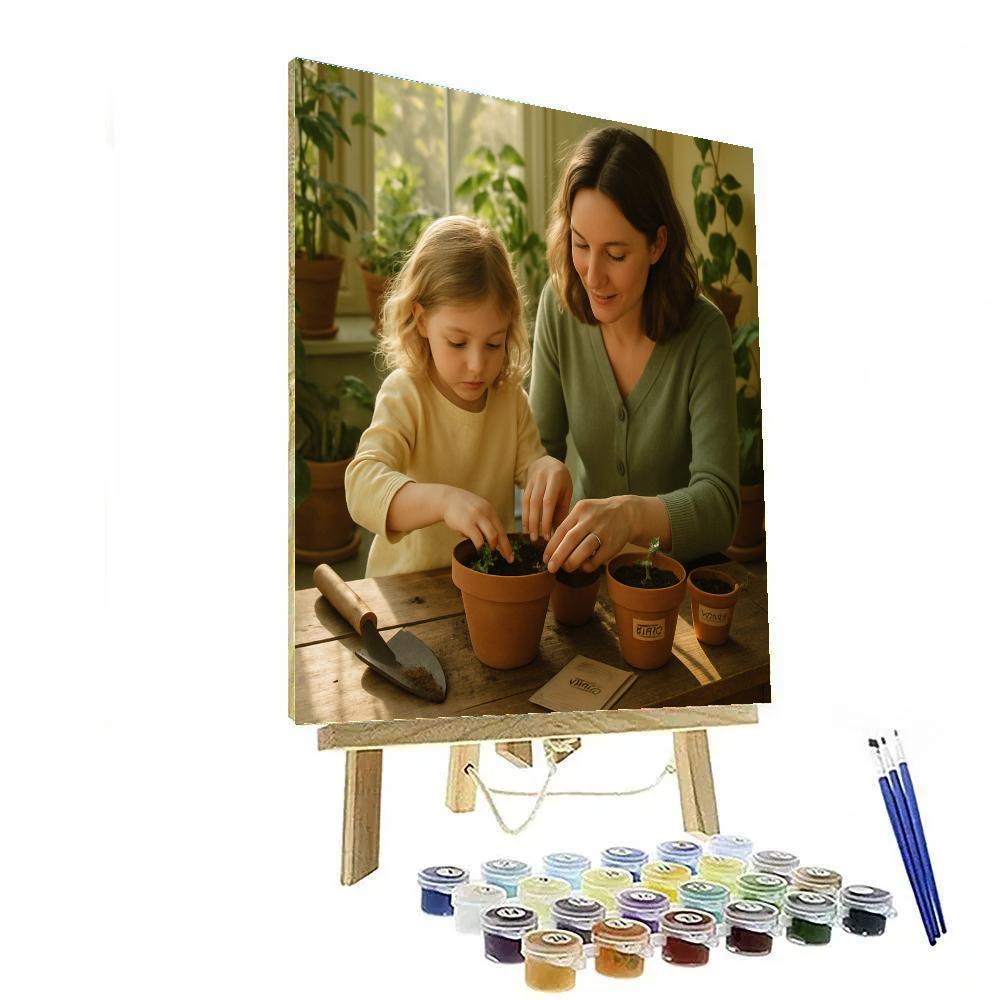 Sunroom Planting Lessons paint by number