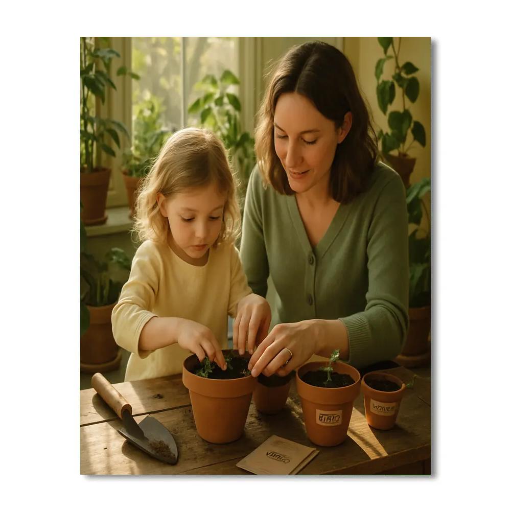 Sunroom Planting Lessons paint by number