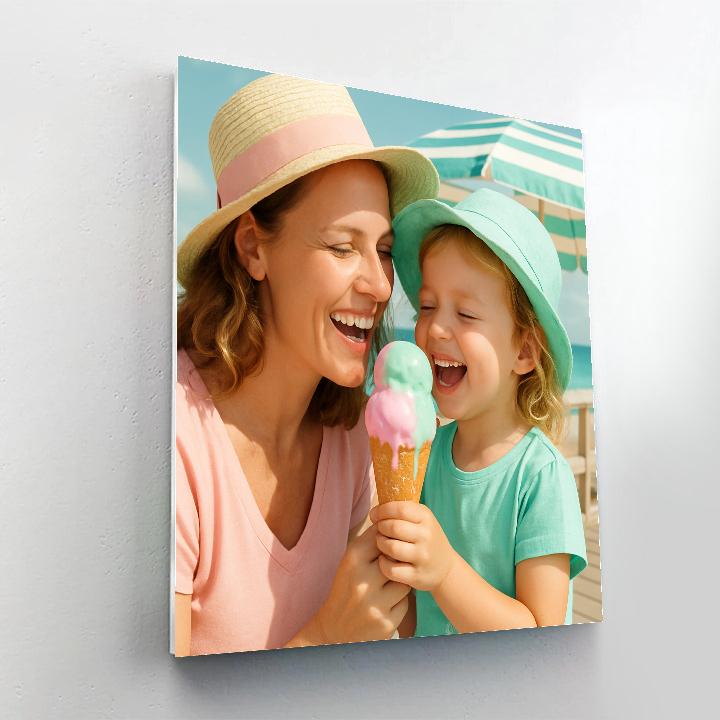 Ice Cream Cone Sharing DIY paint by numbers