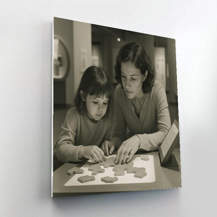 Quiet Museum Puzzle Solving DIY paint by numbers