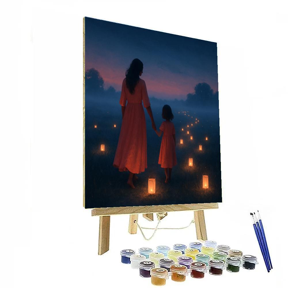 Field Of Lanterns Walk painting number kit
