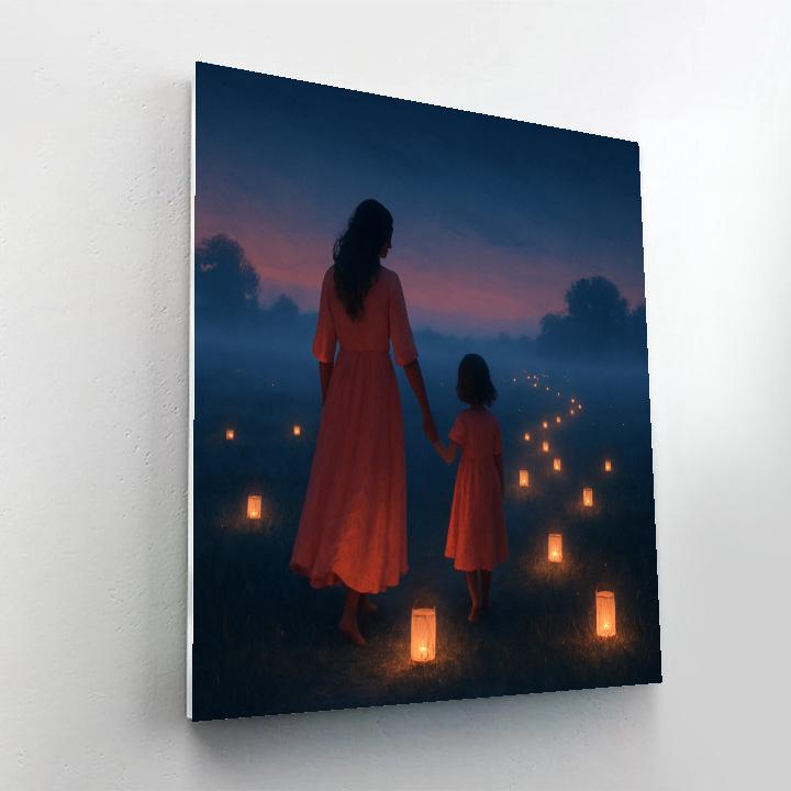 Field Of Lanterns Walk painting number kit