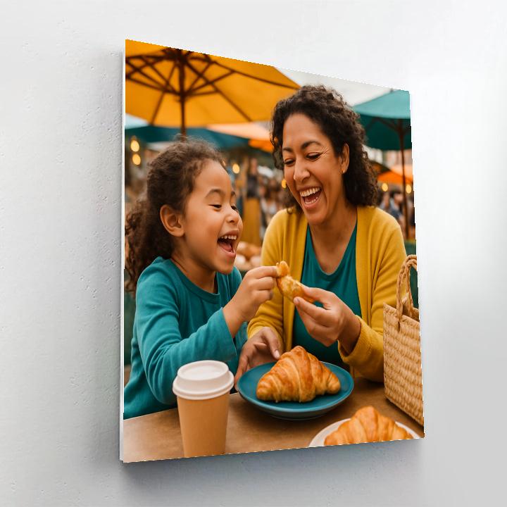 Morning Market Breakfast Together Number painting