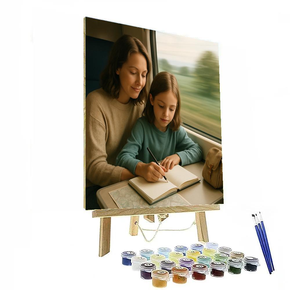 Window Seat Travel Journaling Paint by numbers art