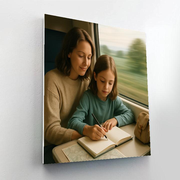 Window Seat Travel Journaling Paint by numbers art