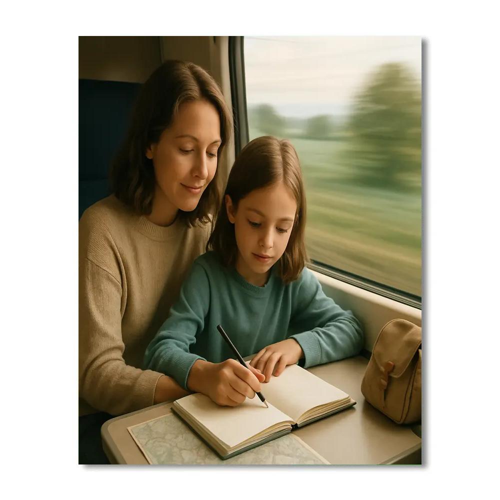 Window Seat Travel Journaling Paint by numbers art