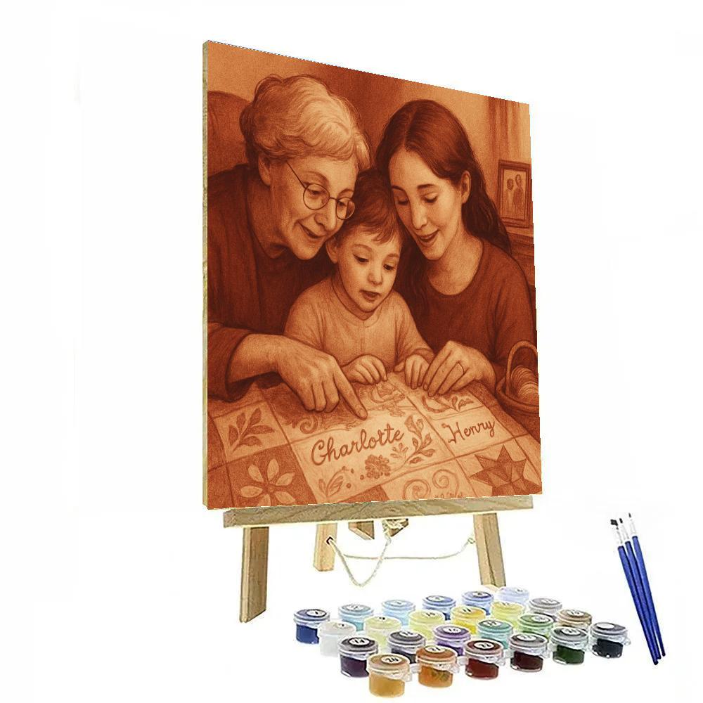 Grandmother Passing Quilt paint by color