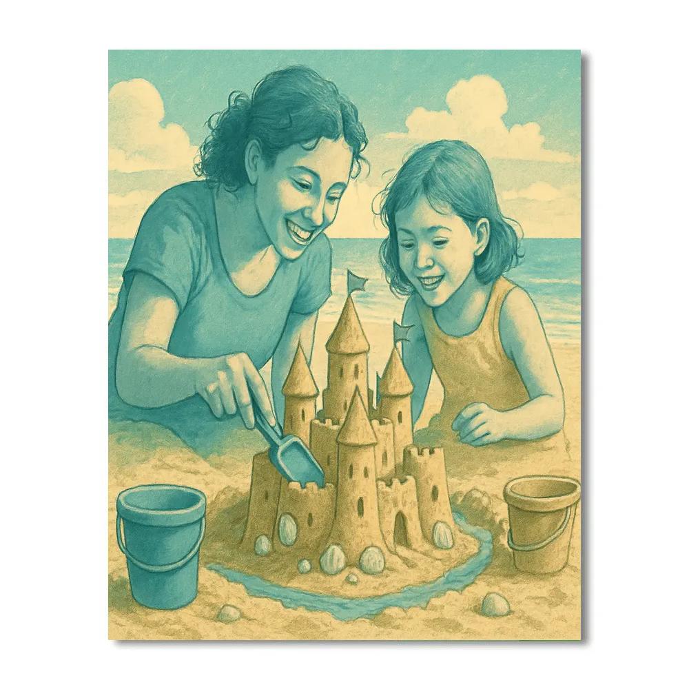 Seaside Sandcastle Workshop Numbered painting kits
