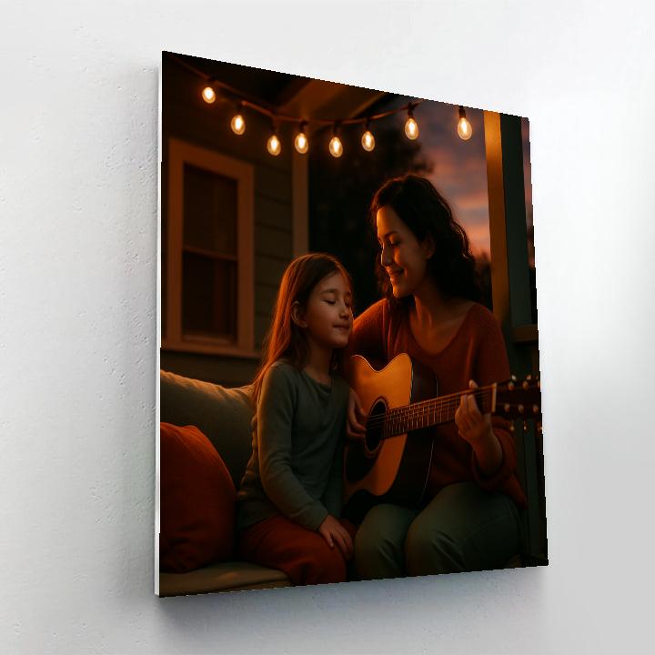 Sunset Guitar Serenade DIY paint by numbers