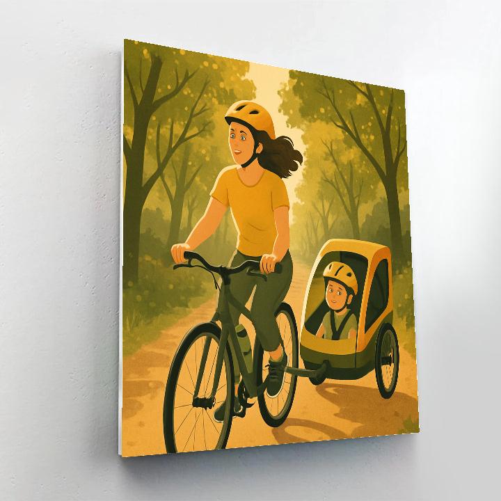 Bike Trailer Afternoon Ride DIY paint by numbers