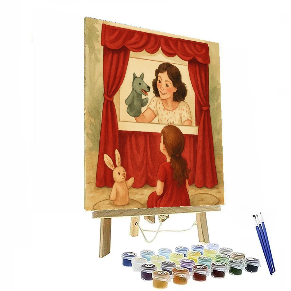 Puppet Theater Performance paint by number