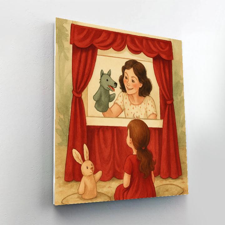 Puppet Theater Performance paint by number