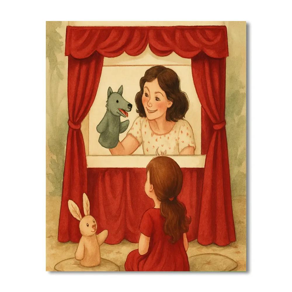 Puppet Theater Performance paint by number