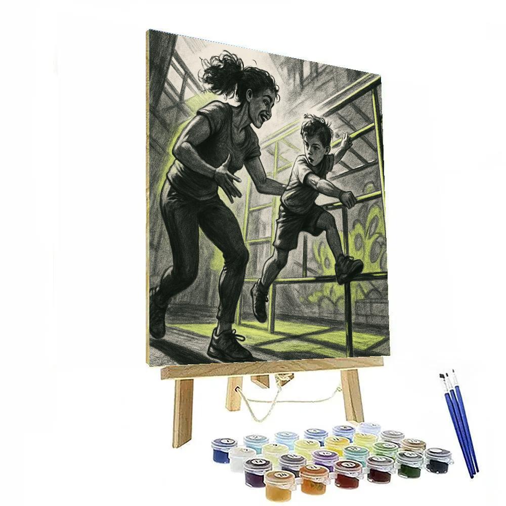 Parkour Playground Exploration Numbered painting kits