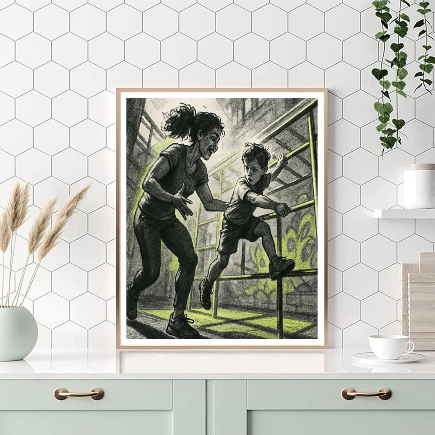 Parkour Playground Exploration Numbered painting kits