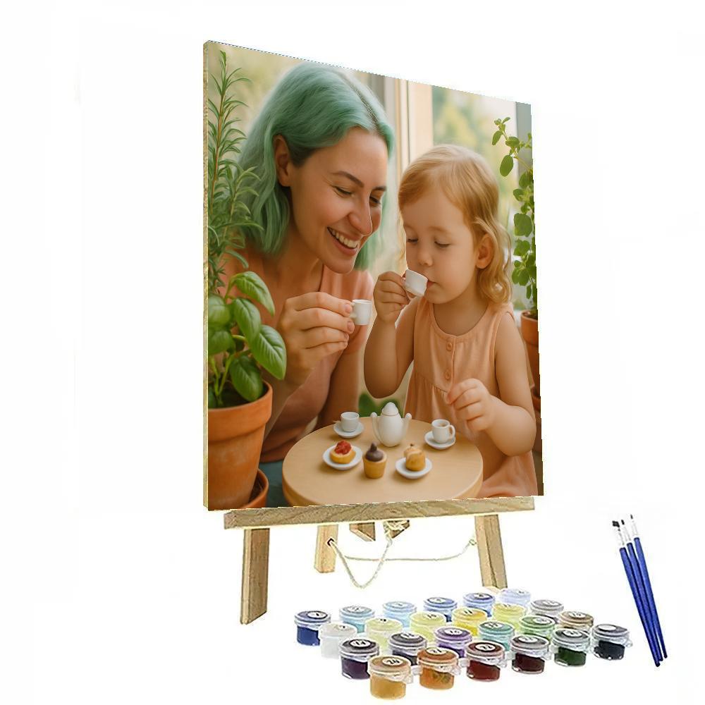 Window Garden Tea Party Painting by numbers kit