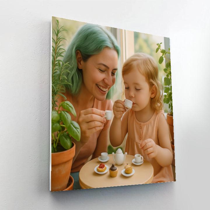 Window Garden Tea Party Painting by numbers kit