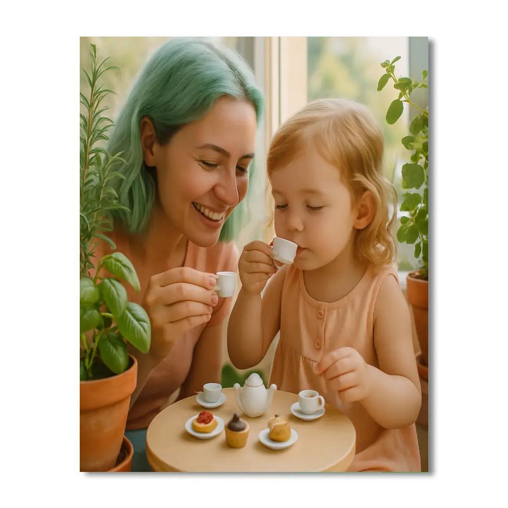 Window Garden Tea Party Painting by numbers kit