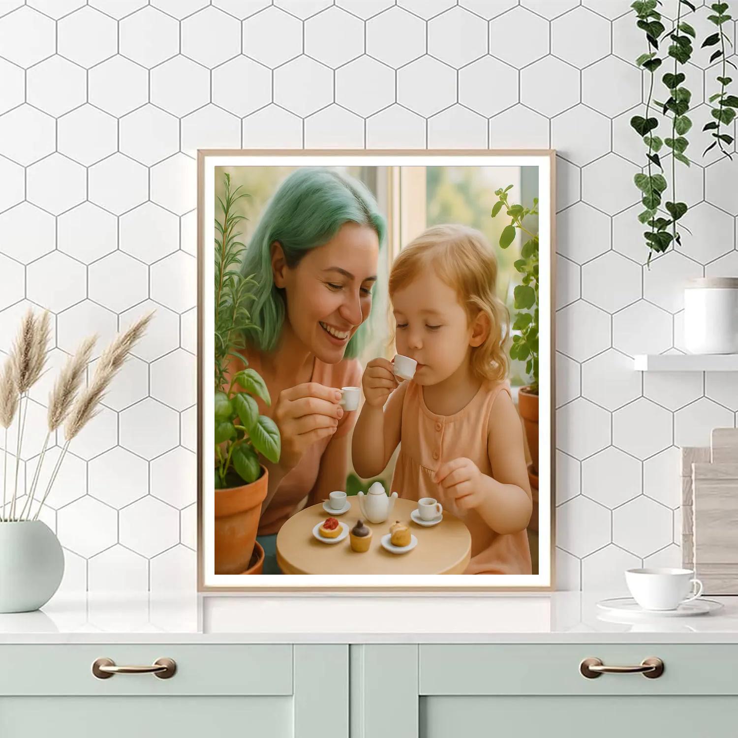 Window Garden Tea Party Painting by numbers kit