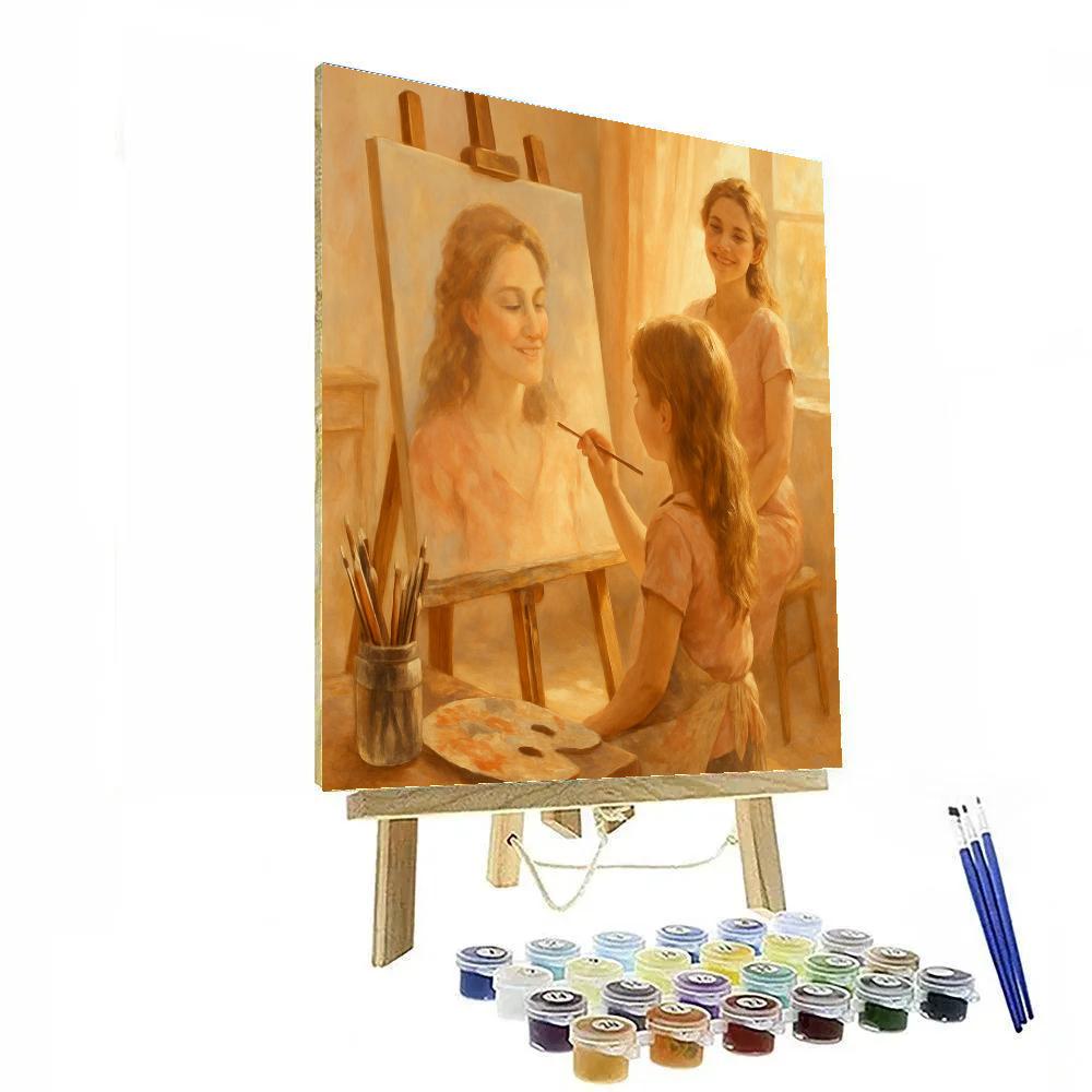 Sunrise Portrait Painting painting number kit