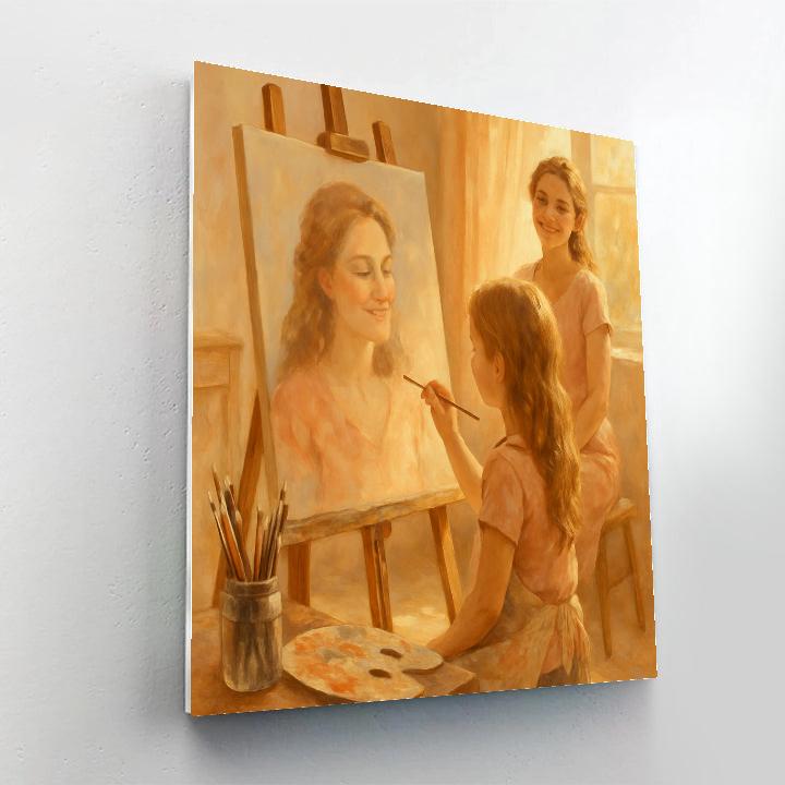 Sunrise Portrait Painting painting number kit