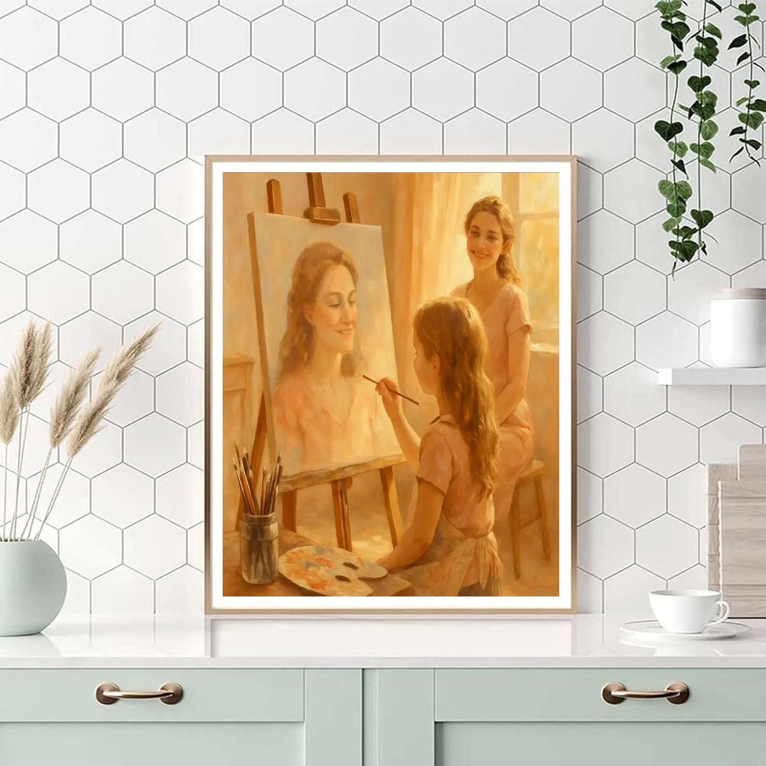 Sunrise Portrait Painting painting number kit