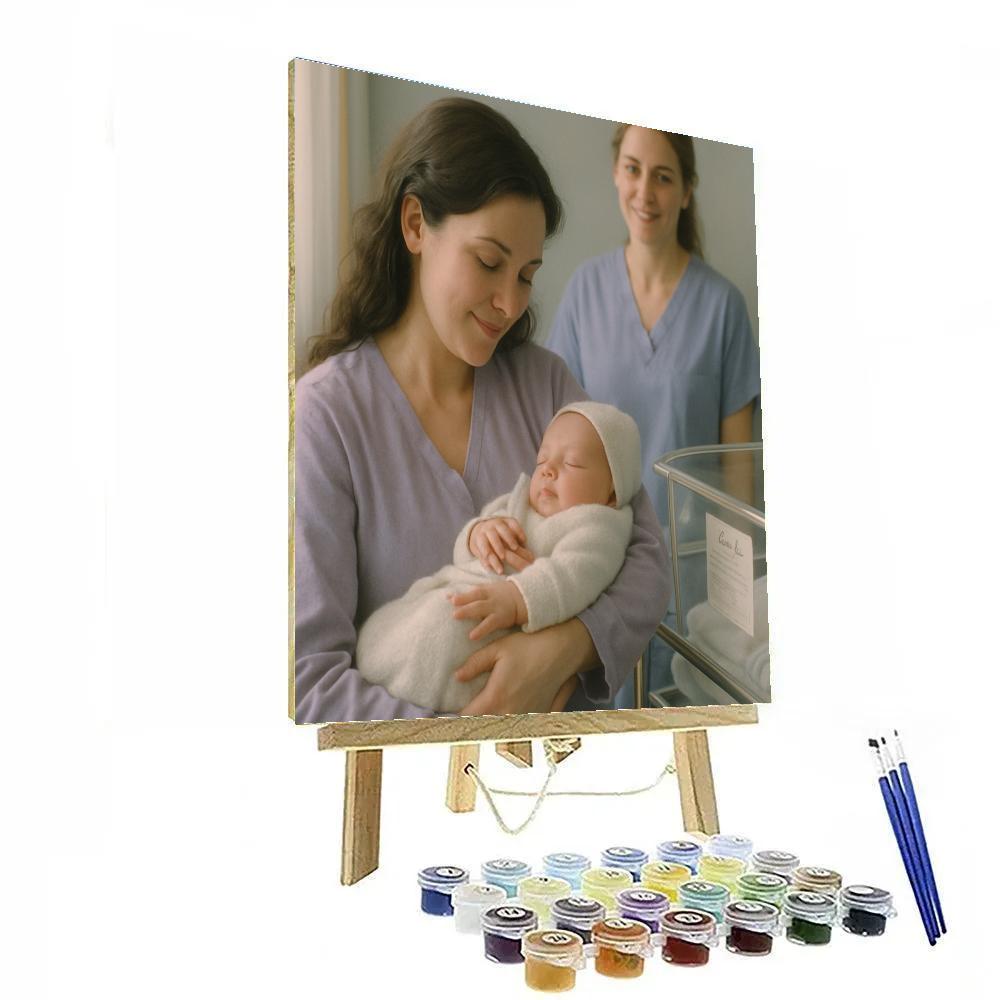 Quiet Hospital Holding Number painting