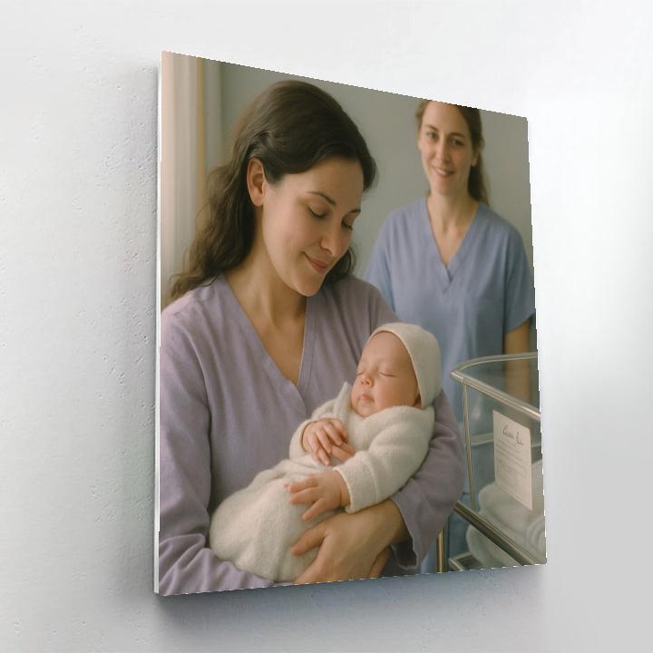 Quiet Hospital Holding Number painting