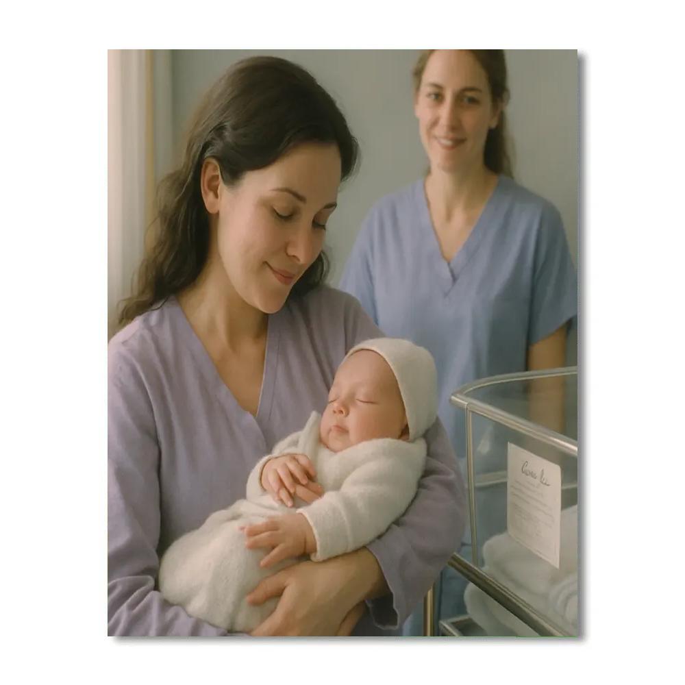 Quiet Hospital Holding Number painting