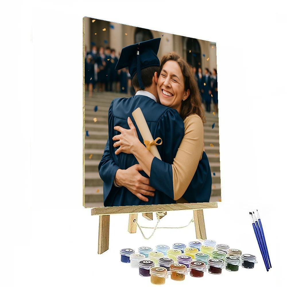 Graduation Day Hug DIY paint by numbers