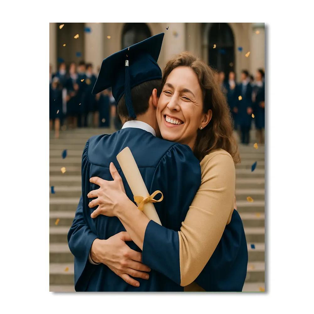 Graduation Day Hug DIY paint by numbers