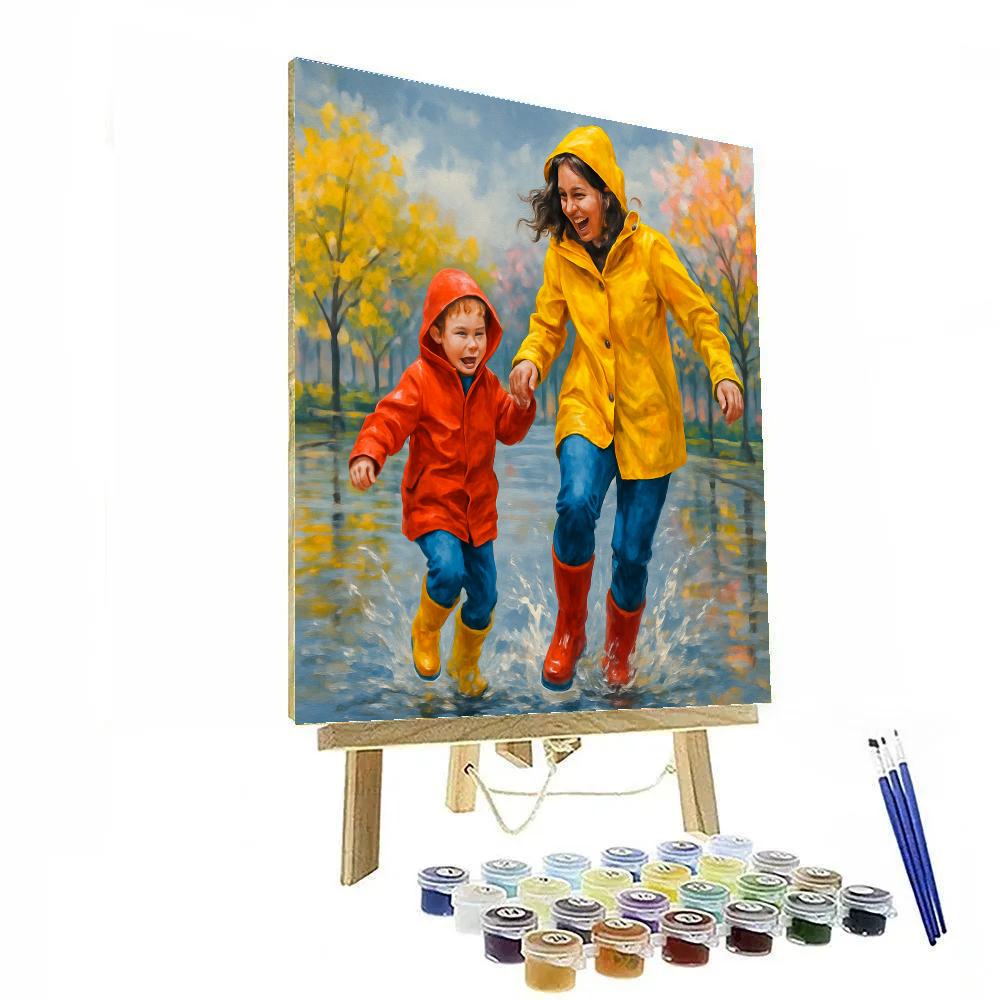 Shared Laughter On A Rainy Day Number painting
