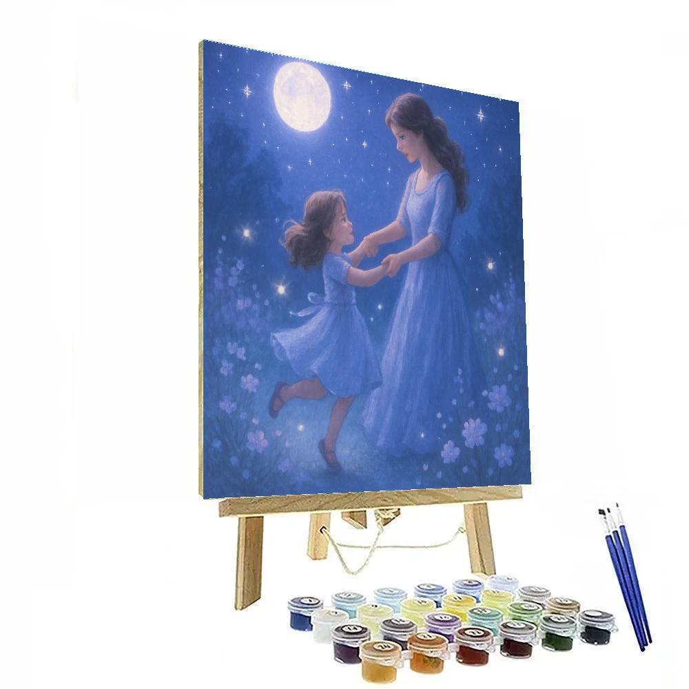 Moonlit Mother And Child Dance Numbered painting kits