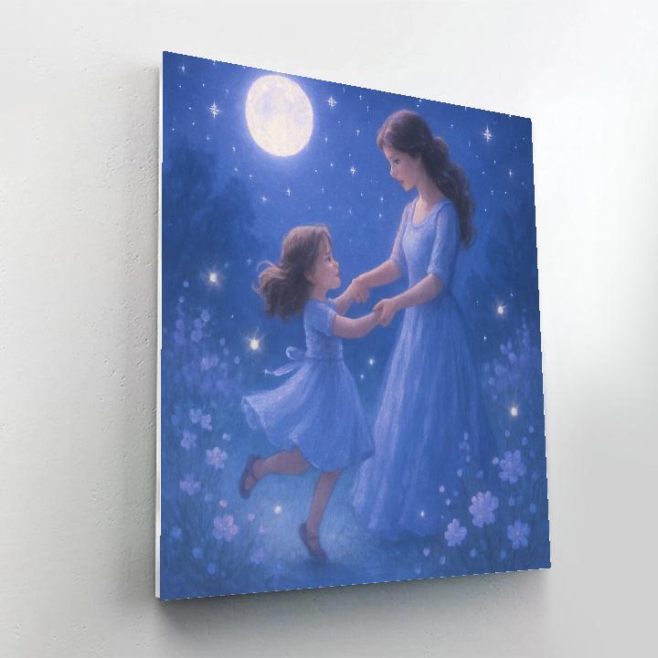 Moonlit Mother And Child Dance Numbered painting kits